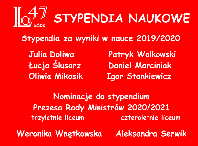stypendyści 2020